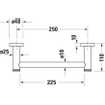 Duravit D Code badgreep 25cm chroom 0293310