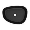 Arcqua Rocker waskom - 50x37x13cm - opbouw - rechts - organisch - cast marble zwart mat SW927804