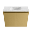MONDIAZ TURE-DLUX 60cm toiletmeubel Oro. EDEN wastafel Opalo positie midden. Met 1 kraangat. SW1104429