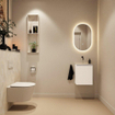 MONDIAZ TURE-DLUX 40cm toiletmeubel Talc. EDEN wastafel Ostra positie midden. Zonder kraangat. SW1104669