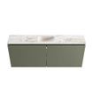 MONDIAZ TURE-DLUX 120cm toiletmeubel Army. EDEN wastafel Frappe positie midden. Zonder kraangat. SW1102634