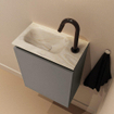 MONDIAZ TURE-DLUX 40cm toiletmeubel Smoke. EDEN wastafel Ostra positie links. Met 1 kraangat. SW1105119