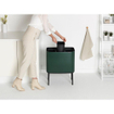 Brabantia Bo Touch Bin Afvalemmer - 3x11 liter - 3 kunststof binnenemmers - pine green SW1117525