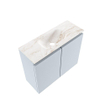 MONDIAZ TURE-DLUX 60cm toiletmeubel Clay. EDEN wastafel Frappe positie midden. Zonder kraangat. SW1102716