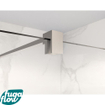 FugaFlow Eccelente Vetro inloopdouche badkamer verlengde stabilisatiestang 200cm los incl.bevestigingsmaterialen - geborsteld RVS SW1123710
