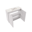 MONDIAZ TURE-DLUX 60cm toiletmeubel Cale. EDEN wastafel Frappe positie midden. Zonder kraangat. SW1102683