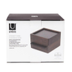 Umbra Stowit opbergbox 15x17x11cm Rubberhout Zwart/walnoot SW539357