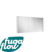FugaFlow Eccelente Arredo spiegel badkamer spiegelkast - 120x63x16cm -inclusief zijpanelen - greige (grijs) SW1123972
