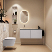 MONDIAZ TURE-DLUX 120cm toiletmeubel Cale. EDEN wastafel Glace positie links. Zonder kraangat. SW1103194