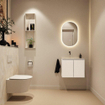 MONDIAZ TURE-DLUX 60cm toiletmeubel Talc. EDEN wastafel Ostra positie links. Zonder kraangat. SW1104633