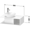 Duravit D-Neo wastafelonderkast 80x26x48cm Betongrijs Mat SW641464