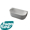 FugaFlow Eccelente Anta half vrijstaand bad - 150x75x58cm - met afvoer - acryl - glans wit SW1123273
