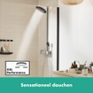 Hansgrohe Pulsify showerpipe 26cm 2jet planchet 40cm chroom -licht beschadigd- OUTLET UDEN STORE35781