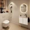 MONDIAZ TURE-DLUX 60cm toiletmeubel Talc. EDEN wastafel Ostra positie rechts. Met 1 kraangat. SW1104651