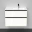 Duravit D-Neo wastafelonderkast 81x62.5x46.2cm 2 lades wit Hoogglans SW640805