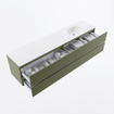 Mondiaz VICA Badkamermeubelset - 200cm - army - 4 lades - Wastafel MOON - rechts - 1 kraangat - kleur talc - XL versie 60cm hoog SW1189227