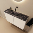 MONDIAZ TURE-DLUX 80cm toiletmeubel Talc. EDEN wastafel Lava positie midden. Zonder kraangat. SW1103621
