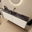 MONDIAZ TURE-DLUX 120cm toiletmeubel Talc. EDEN wastafel Lava positie midden. Zonder kraangat. SW1103669