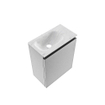 MONDIAZ TURE-DLUX 40cm toiletmeubel Plata. EDEN wastafel Opalo positie links. Zonder kraangat. SW1104490