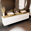 Mondiaz TOP 30 Topblad - 210x30x0.9cm - geschikt voor afdekplaat - Solid surface - Oro SW1019179