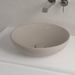 Villeroy & Boch Loop & friends opzetwastafel 42cm rond met overloop CeramicPlus almond SW644130