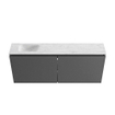 MONDIAZ TURE-DLUX 120cm toiletmeubel Dark Grey. EDEN wastafel Opalo positie links. Met 1 kraangat. SW1104274