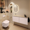 MONDIAZ TURE-DLUX 120cm toiletmeubel Rosee. EDEN wastafel Frappe positie links. Zonder kraangat. SW1102960