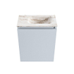 MONDIAZ TURE-DLUX 40cm toiletmeubel Clay. EDEN wastafel Frappe positie rechts. Zonder kraangat. SW1102715
