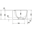 Duravit Luv bad ovaal 185x95cm hoek rechts mat wit SW228002