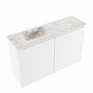 MONDIAZ TURE-DLUX 80cm toiletmeubel Talc. EDEN wastafel Glace positie links. Zonder kraangat. SW1103103