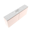 MONDIAZ TURE-DLUX 120cm toiletmeubel Rosee. EDEN wastafel Opalo positie midden. Met 1 kraangat. SW1104519