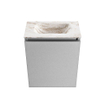 MONDIAZ TURE-DLUX 40cm toiletmeubel Plata. EDEN wastafel Frappe positie midden. Zonder kraangat. SW1102923