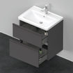 Duravit D-Neo wastafelonderkast 63.4x62.5x45.2cm 2 lades Grafiet Mat SW641420