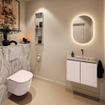MONDIAZ TURE-DLUX 60cm toiletmeubel Rosee. EDEN wastafel Glace positie rechts. Zonder kraangat. SW1105199