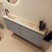 MONDIAZ TURE-DLUX 120cm toiletmeubel Smoke. EDEN wastafel Frappe positie links. Met 1 kraangat. SW1103054