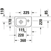 Duravit No.1 fontein 36x22x12cm Hoogglans Wit SW723811