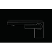 Hansgrohe AXOR MyEdition wastafelkraan 70 m. zwart glas met push open garnituur voorsprong 15.1cm chroom SW241672