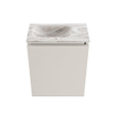 MONDIAZ TURE-DLUX 40cm toiletmeubel Linen. EDEN wastafel Glace positie links. Zonder kraangat. SW1103357