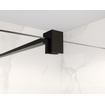 Fortifura Galeria inloopdouche - 80x200cm - helder glas - wandarm - mat zwart SW917230