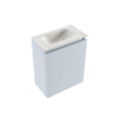 MONDIAZ TURE-DLUX 40cm toiletmeubel Clay. EDEN wastafel Ostra positie midden. Zonder kraangat. SW1104789