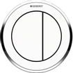 Geberit Type10 bedieningplaat met frontbediening voor toilet 10x10cm wit / chroom GA18004
