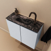 MONDIAZ TURE-DLUX 60cm toiletmeubel Clay. EDEN wastafel Lava positie midden. Met 1 kraangat. SW1103776