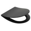 Plieger Kansas Toiletset - UP320 inbouwreservoir - wandcloset - slim zitting - softclose - mat zwarte bedieningsplaat - ronde knoppen - mat zwart SW1223031