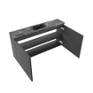 MONDIAZ TURE-DLUX 100cm toiletmeubel Dark Grey. EDEN wastafel Lava positie midden. Zonder kraangat. SW1103796