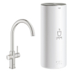 GROHE Red Keukenkraan - hoog - 3 in 1 - c uitloop - l size boiler - supersteel geborsteld SW108061