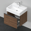 Duravit D-Neo wastafelonderkast 58.4x44x44.2cm 1 lade Noten (donker) Mat SW640734