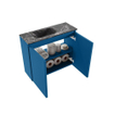 MONDIAZ TURE-DLUX 60cm toiletmeubel Jeans. EDEN wastafel Lava positie links. Met 1 kraangat. SW1103830