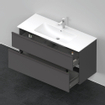 Duravit D-Neo wastafelonderkast 121x62.5x46.2cm 2 lades Grafiet Mat SW641127