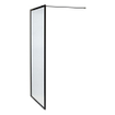 Saniclass Bellini inloopdouche 100x200cm helder veiligheidsglas mat zwarte lijst rondom met anti kalk SW238208