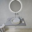 Ideavit Solidthin waskom - 40x40x12.5cm - Solid surface - Rond - Mat Grijs SW857498